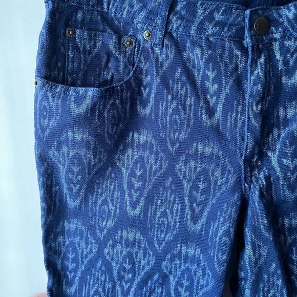 Root blue western Aztec cotton ankle jean pants size 31 - Picture 4 of 9